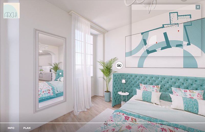 Tour Virtuale 360 gradi appartamento in affitto Locarno